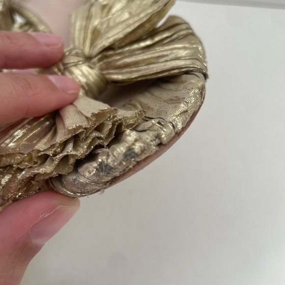 Loeffler Randall Penny Knotted Metallic Gold Mules 38 1/2 8 - Picture 4 of 6